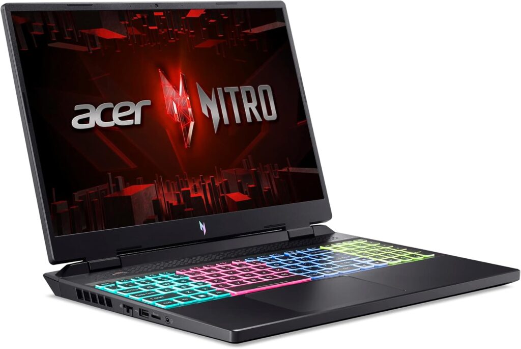 Acer Nitro 16 Gaming Laptop | AMD Ryzen 5 7640HS Hexa-Core CPU | NVIDIA GeForce RTX 4050 Laptop GPU | 16 WUXGA 165Hz IPS Display | 8GB DDR5 | 512GB Gen 4 SSD | WiFi 6E | RGB Backlit KB | AN16-41-R148