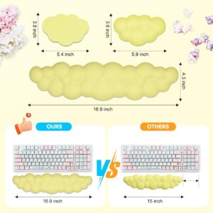 jikiou upgrade leather cloud keyboard wrist rest cloud wrist rest with non slip pu base comfortable memory foam wrist re 2