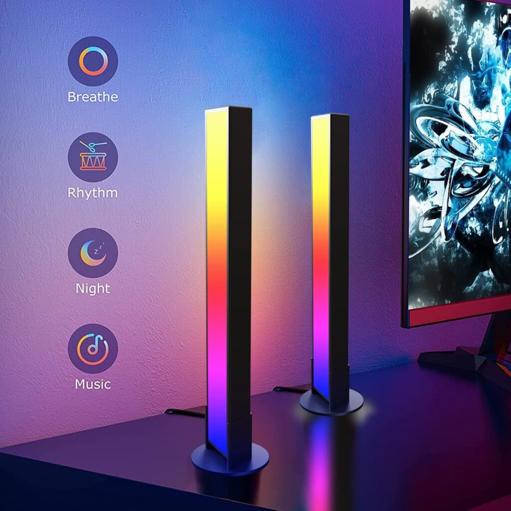 Smart LED Light Bars, Gaming Lights, Ambient light, RGB TV Backlights with Scene Modes and Music Modes for Gaming, Computer Case, PC Monitor, TV, Laptop (Z series)