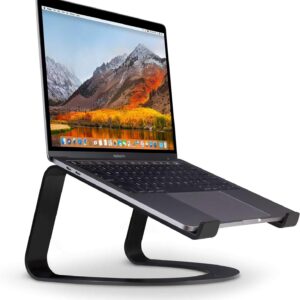 twelve south curve for macbooks and laptops ergonomic desktop cooling stand for home or office matte black 10 x 105 x 6