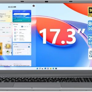 173 inch laptops laptop computer 8gb ram 256gb rom expandable 1tb celeron processorup to 26 ghz 5g wifi webcam mini hdmi