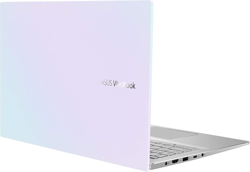 ASUS VivoBook S15 S533 Thin and Light Laptop, 15.6” FHD Display, Intel Core i7-1165G7 CPU, 16GB DDR4 RAM, 512GB PCIe SSD, Fingerprint Reader, Wi-Fi 6, Windows 10 Home, Dreamy White, S533EA-DH74-WH