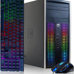 hp rgb gaming pc desktop computer intel quad i7 up to 38ghz 16gb memory 128g ssd 2tb radeon rx 580 8g rgb keyboard mouse