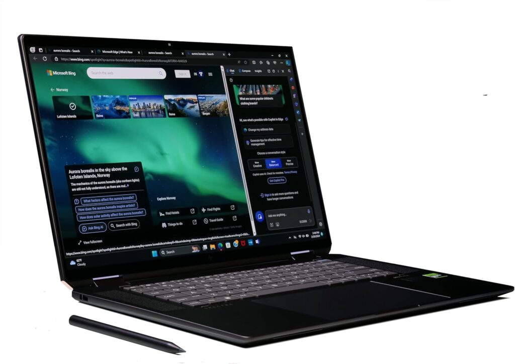 New Spectre x360 2-in-1 16-aa0023dx 16 2.8K OLED, multitouch Intel Evo Ultra 7 155H CPU GeForce RTX 4050 GPU 6GB Active Pen Plus Stylus Pen Light (1TB SSD|32GB RAM|Win 11 PRO)